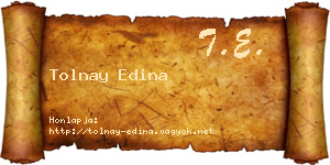 Tolnay Edina névjegykártya